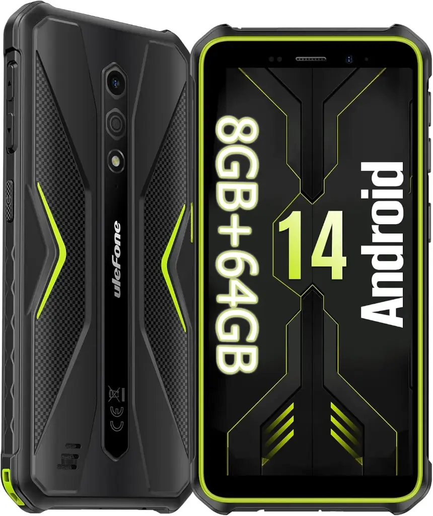 Ulefone Armor X12 Pro Smartphone Resistente Android 14, 8 GB + 64 GB/TF-256GB, IP68/69K Movil Resistente Agua y Golpes 4G Doble SIM, Batería de 4860mAh, 13 MP + 8 MP, Wi-Fi de 5 GHz/NFC/OTG/GPS/Naranja