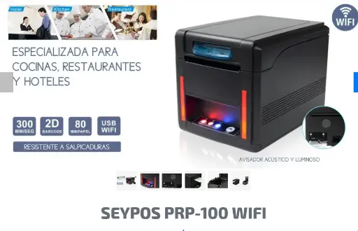 SEYPRP100WIB2YW IMPRESORA TICKETS TERMICA COCINA SEYPOS PRP-100- USB+WIFI